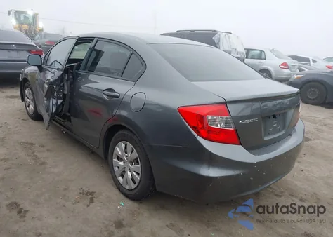 2012 Honda Civic Lx z USA, uszkodzony, nr VIN 2HGFB2F59CH563861